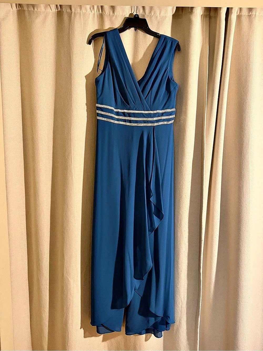 R&M Richards Women's Maxi Dress Blue Size NWOT